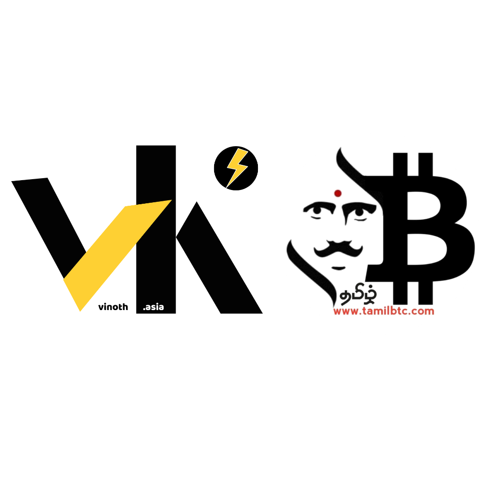 VK Vinoth.asia & TamilBTC Official Logo